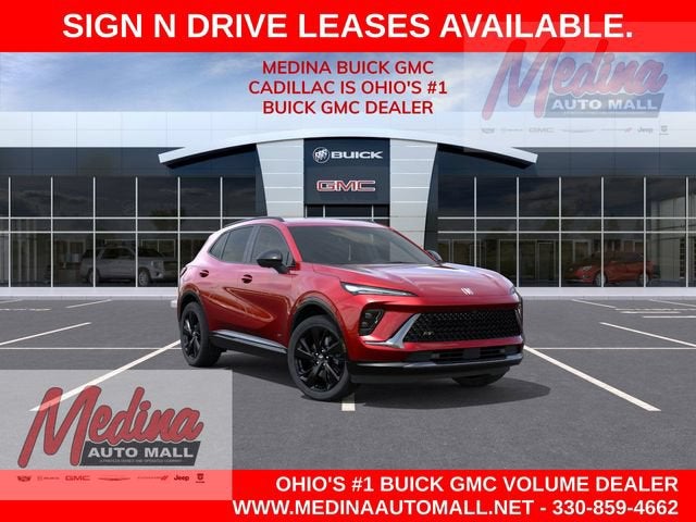2026 Buick Envision Sport Touring in Brilliant Red — front three-quarter view