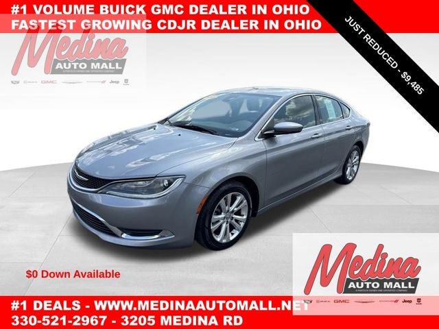 2015 Chrysler 200 Limited in Billet Silver Metallic Clearcoat — front three-quarter view