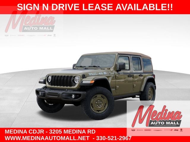 2026 Jeep Wrangler Willys 41 in 41 Exterior Paint — front three-quarter view