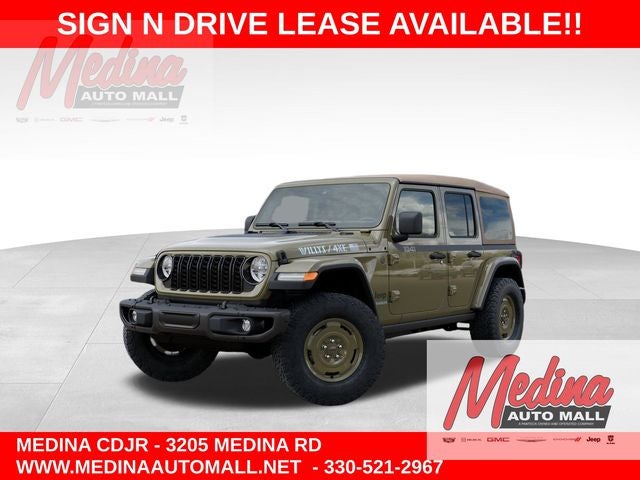 2026 Jeep Wrangler Willys 41 in 41 Exterior Paint — front three-quarter view