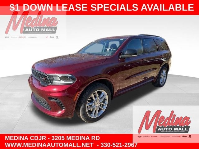 2026 Dodge Durango GT Plus in Octane Red Pearl-Coat Exterior Paint — front three-quarter view