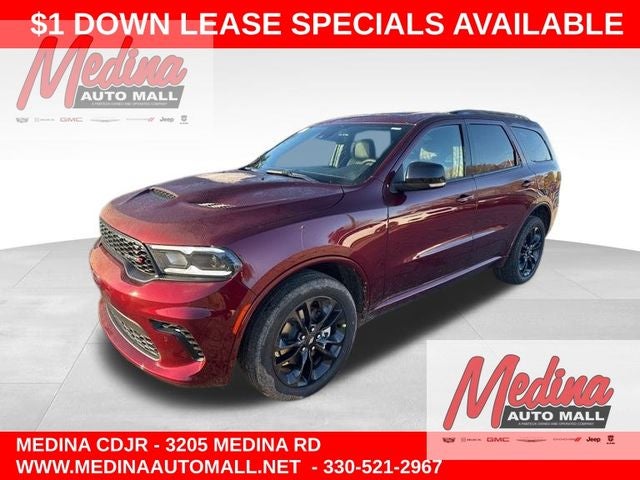 2026 Dodge Durango GT Plus in Octane Red Pearl-Coat Exterior Paint — front three-quarter view