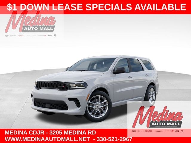 2026 Dodge Durango GT in White Knuckle Clearcoat — front three-quarter view