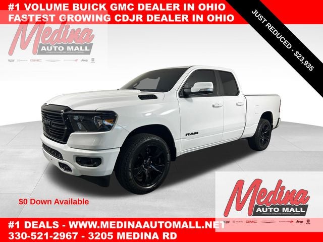 2020 RAM 1500 Big Horn/Lone Star in Bright White Clearcoat — front three-quarter view