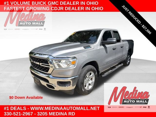 2023 RAM 1500 Big Horn/Lone Star in Billet Silver Metallic Clearcoat — front three-quarter view