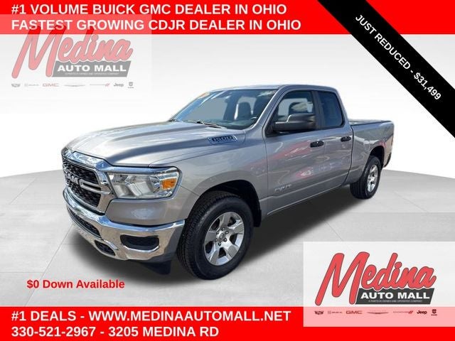 2023 RAM 1500 Big Horn/Lone Star in Billet Silver Metallic Clearcoat — front three-quarter view