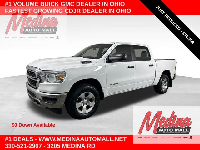 2023 RAM 1500 Big Horn/Lone Star in Bright White Clearcoat — front three-quarter view