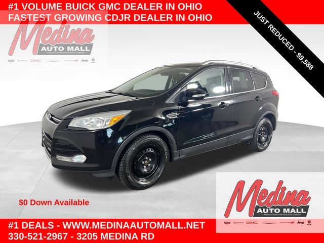 2016 Ford Escape Titanium in Shadow Black — front three-quarter view