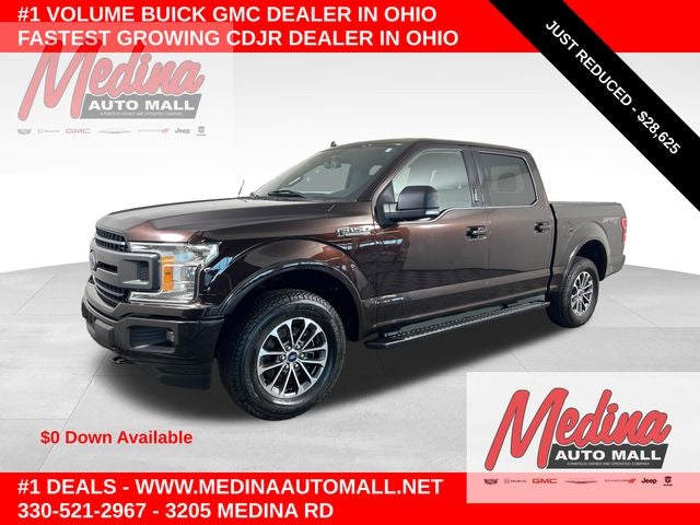 2020 Ford F-150 XLT in Magma Red Metallic — front three-quarter view