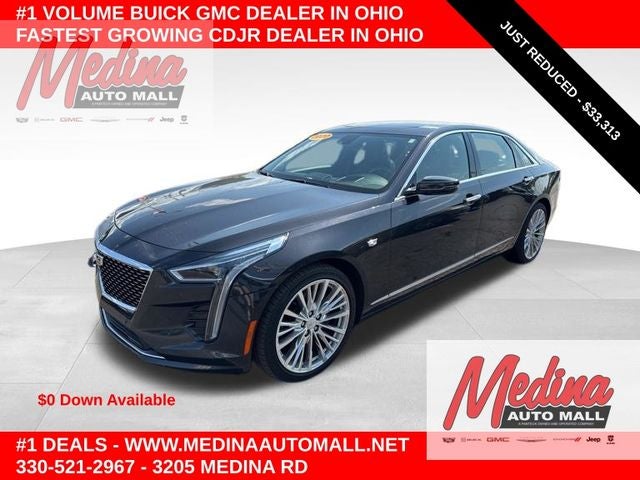 2020 Cadillac CT6 3.6L Premium Luxury in Manhattan Noir Metallic — front three-quarter view