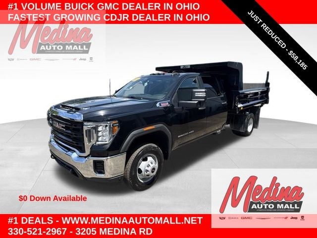 2022 GMC Sierra 3500HD Pro in Onyx Black — front three-quarter view