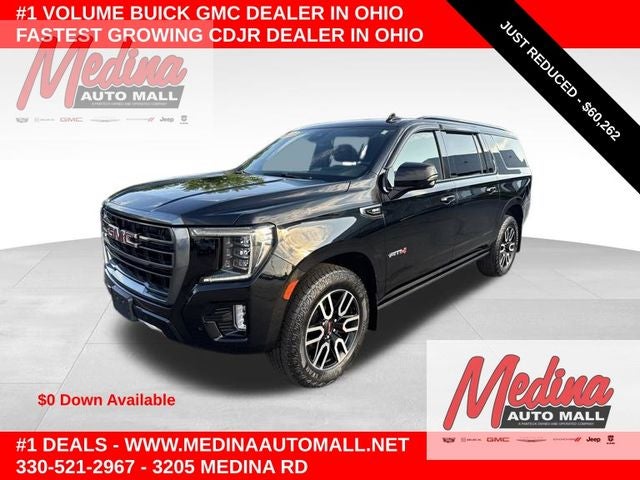 2023 GMC Yukon XL AT4 in Onyx Black — front three-quarter view