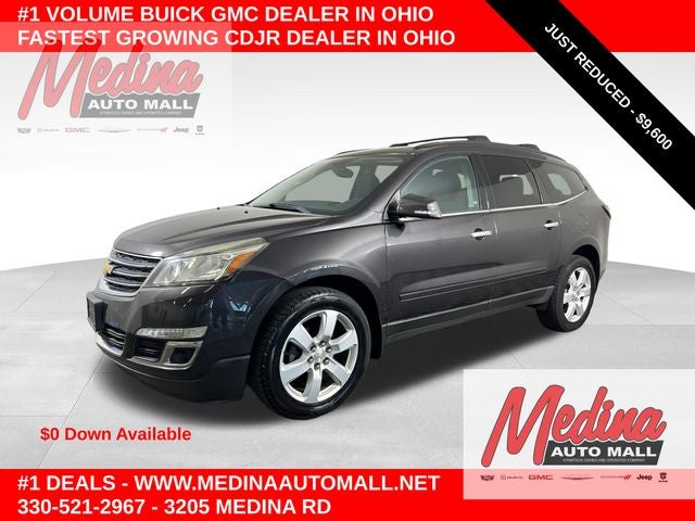2017 Chevrolet Traverse LT 1LT in Tungsten Metallic — front three-quarter view