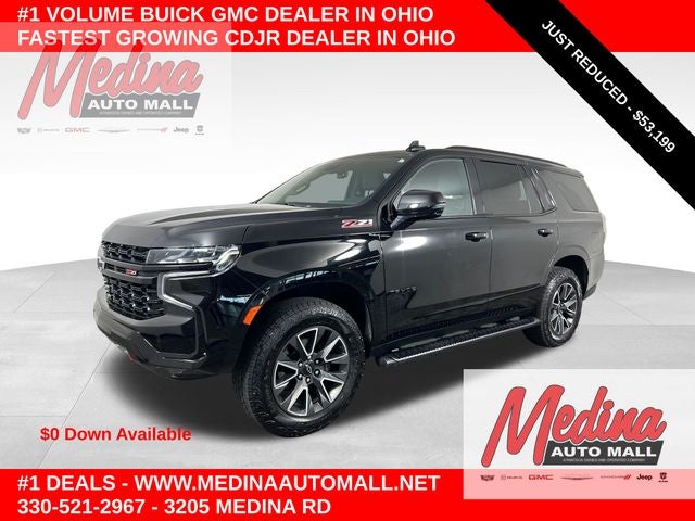2023 Chevrolet Tahoe Z71 in Black — front three-quarter view