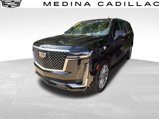 2023 Cadillac Escalade ESV Premium in Black Raven — front three-quarter view