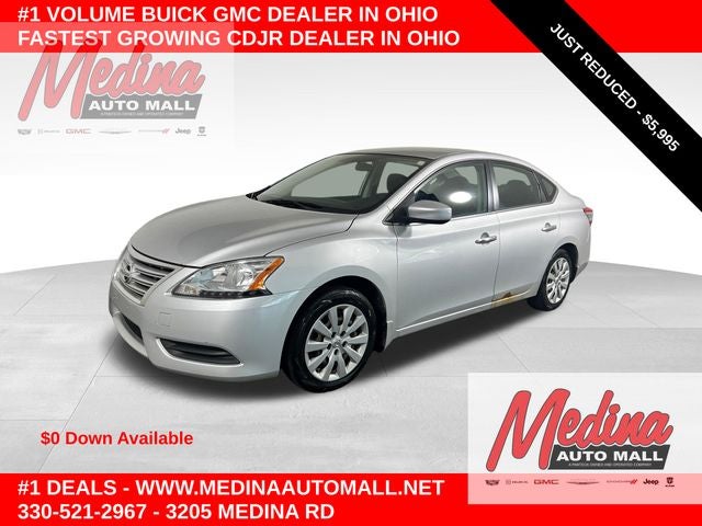 2013 Nissan Sentra SV in Brilliant Silver — front three-quarter view
