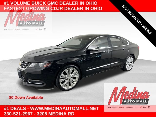 2016 Chevrolet Impala LTZ 2LZ in Mosaic Black Metallic — front three-quarter view