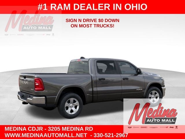2026 RAM 1500 Big Horn/Lone Star in Granite Crystal Metallic Clear-Coat Exterior Paint — front three-quarter view