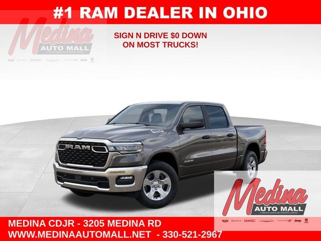 2026 RAM 1500 Big Horn/Lone Star in Granite Crystal Metallic Clear-Coat Exterior Paint — front three-quarter view