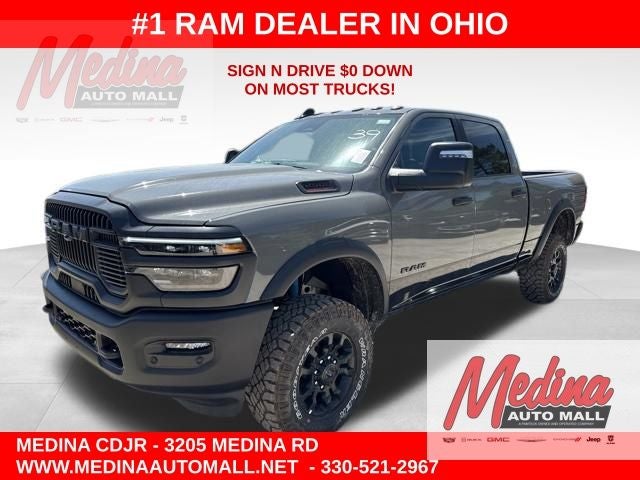 2026 RAM 2500 Power Wagon in Ceramic Gray Clear-Coat Exterior Paint — front three-quarter view