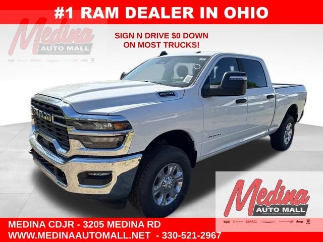 2026 RAM 2500 Big Horn in Bright White Clear-Coat Exterior Paint — front three-quarter view