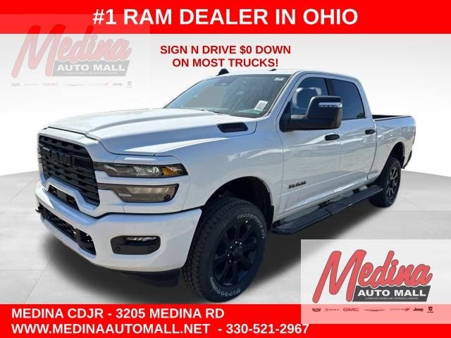 2026 RAM 2500 Big Horn in Bright White Clear-Coat Exterior Paint — front three-quarter view
