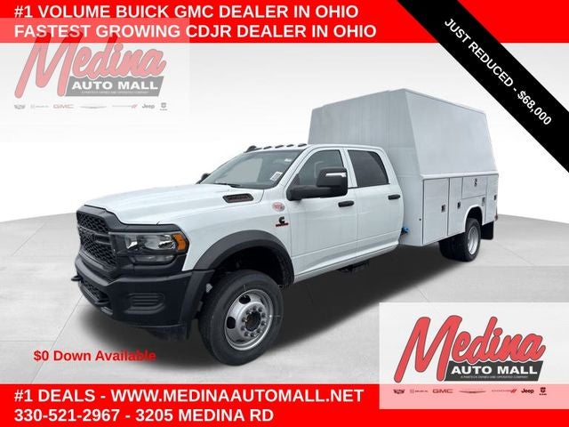 2024 RAM 5500HD Tradesman in Bright White Clear-Coat Exterior Paint — front three-quarter view