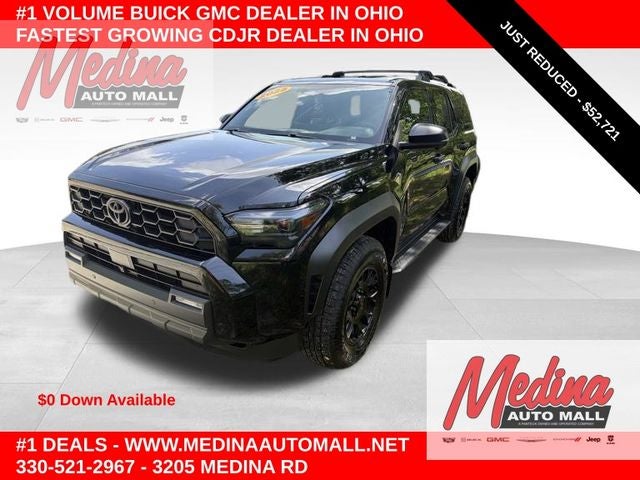 2025 Toyota 4Runner TRD Off-Road Premium in Black — front three-quarter view