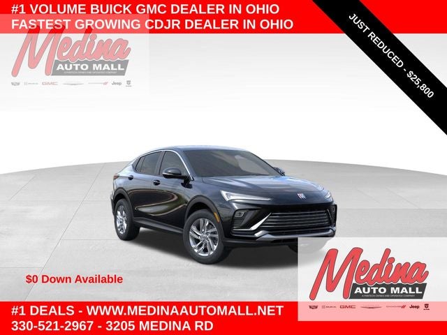 2026 Buick Envista Preferred in Ebony Twilight Metallic — front three-quarter view