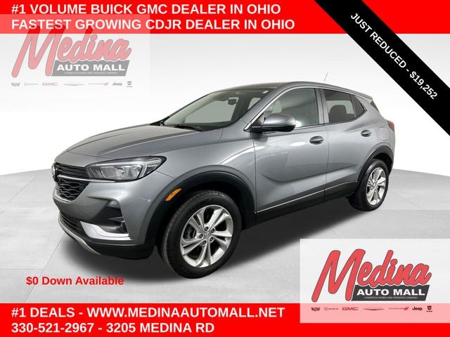 2023 Buick Encore GX Preferred in Gray Metallic — front three-quarter view