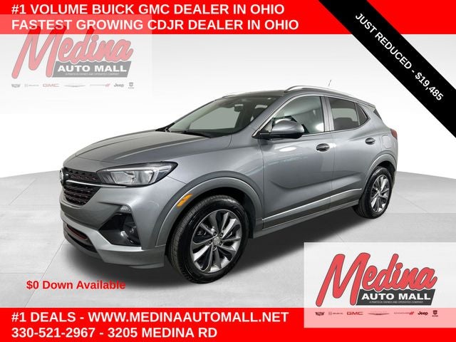 2023 Buick Encore GX Select in Moonstone Gray Metallic — front three-quarter view